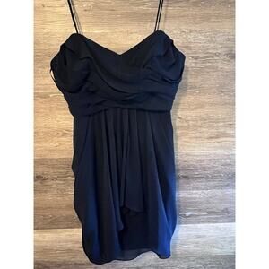 Watters & Watters Women Dress Sz 18 Plus Blue Mini Strapless Ruched Party